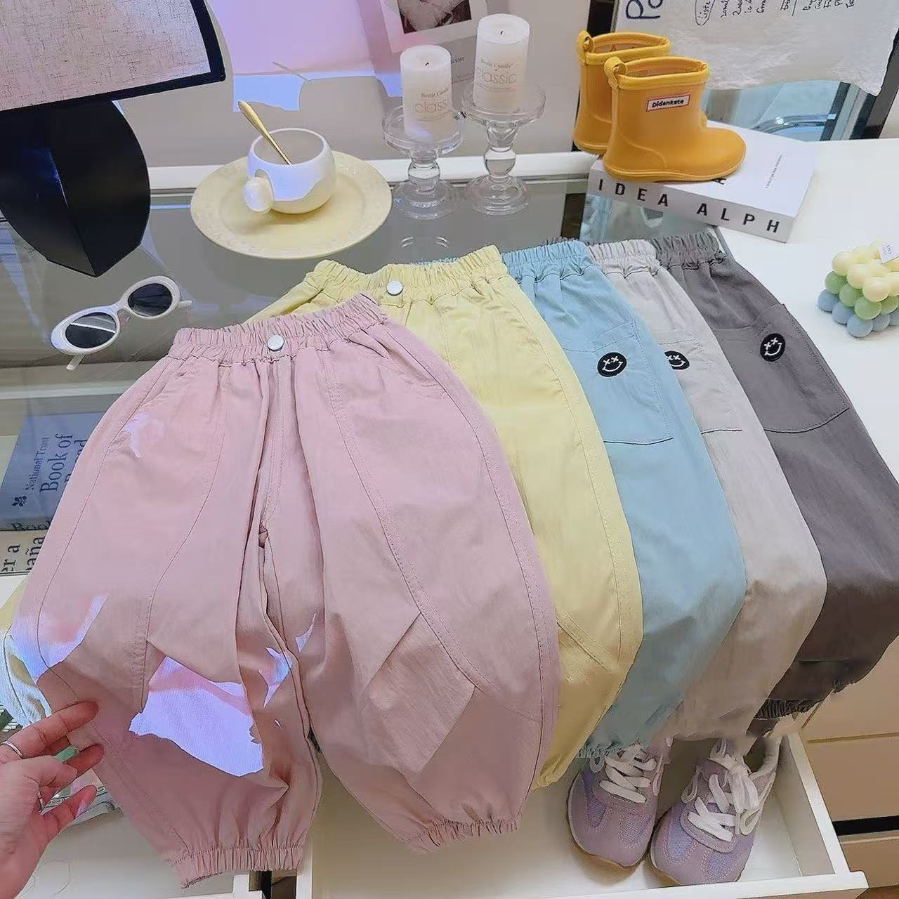 New Girls Children's Pants Summer Wear Little Girls Thin Ice-cool Quick-drying Pants Casual Loose Sports Pants Long Pants