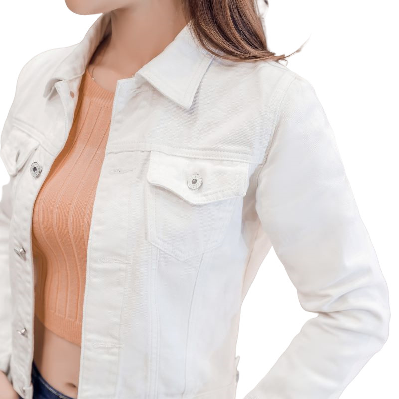 Picture of Vintage Denim Shirt Jacket for Women, Hong Kong Style Loose Denim Work Jacket, Trendy Popular Foreign Trade Jacket for Women