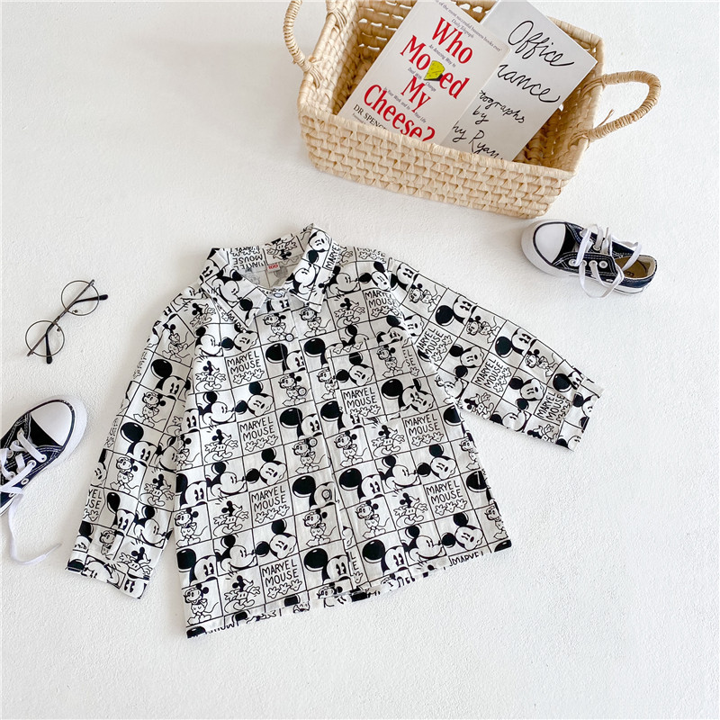 Picture of Autumn Kidsren's Long-Sleeved Shirts, Comfortable New Products for Boys and Girls, Brother and Sister Clothes, Cotton Cute Cartoon Casual Shirts, Trendy