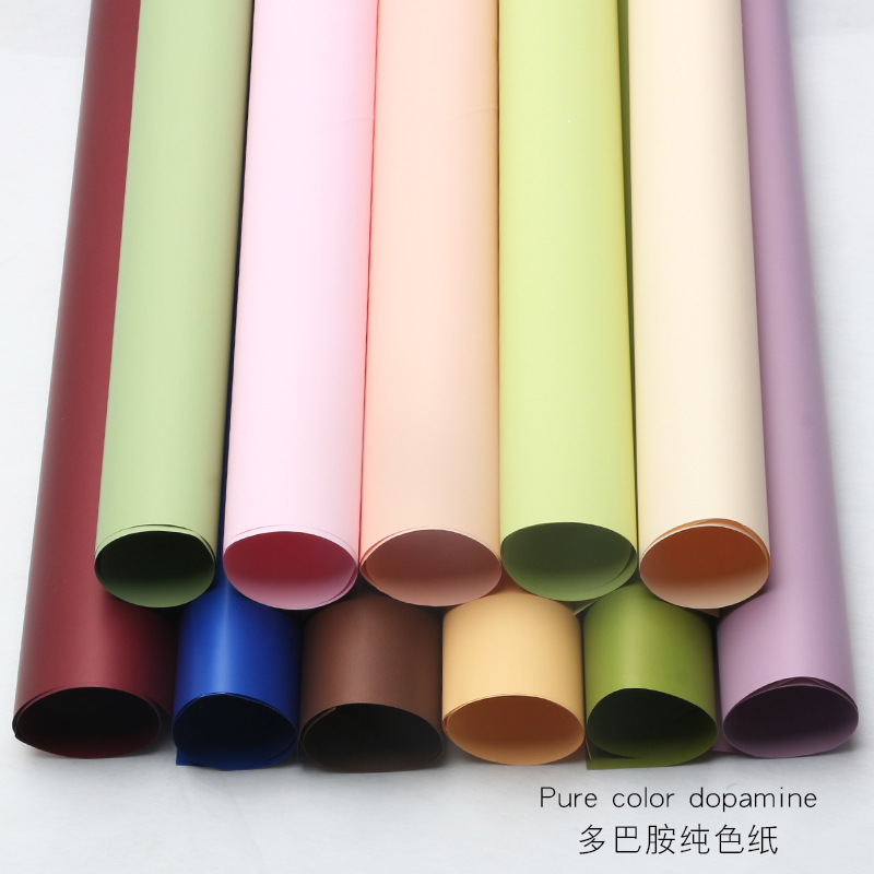 Hua Xi thickened 7.5 silk dopamine solid color trendy paper waterproof flower wrapping paper floral bouquet cross-border wholesale