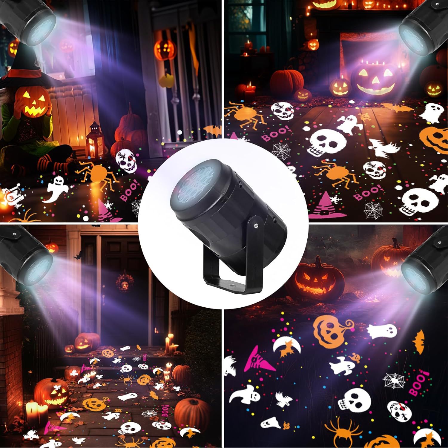 Picture of Cross-Border E-Commerce Led Halloween Pattern Light USB Halloween Projector Atmosphere Holiday Home Party Decoration Lighting