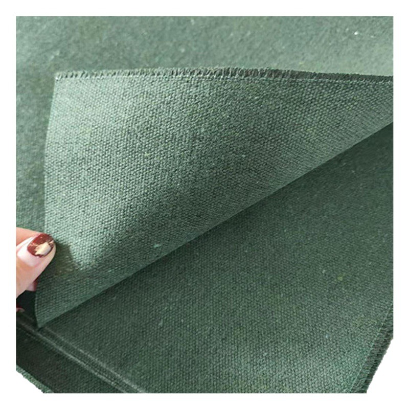 Factory spot wholesale polyester cotton thickened canvas cotton green canvas labor protection cloth dustproof coarse cloth old canvas