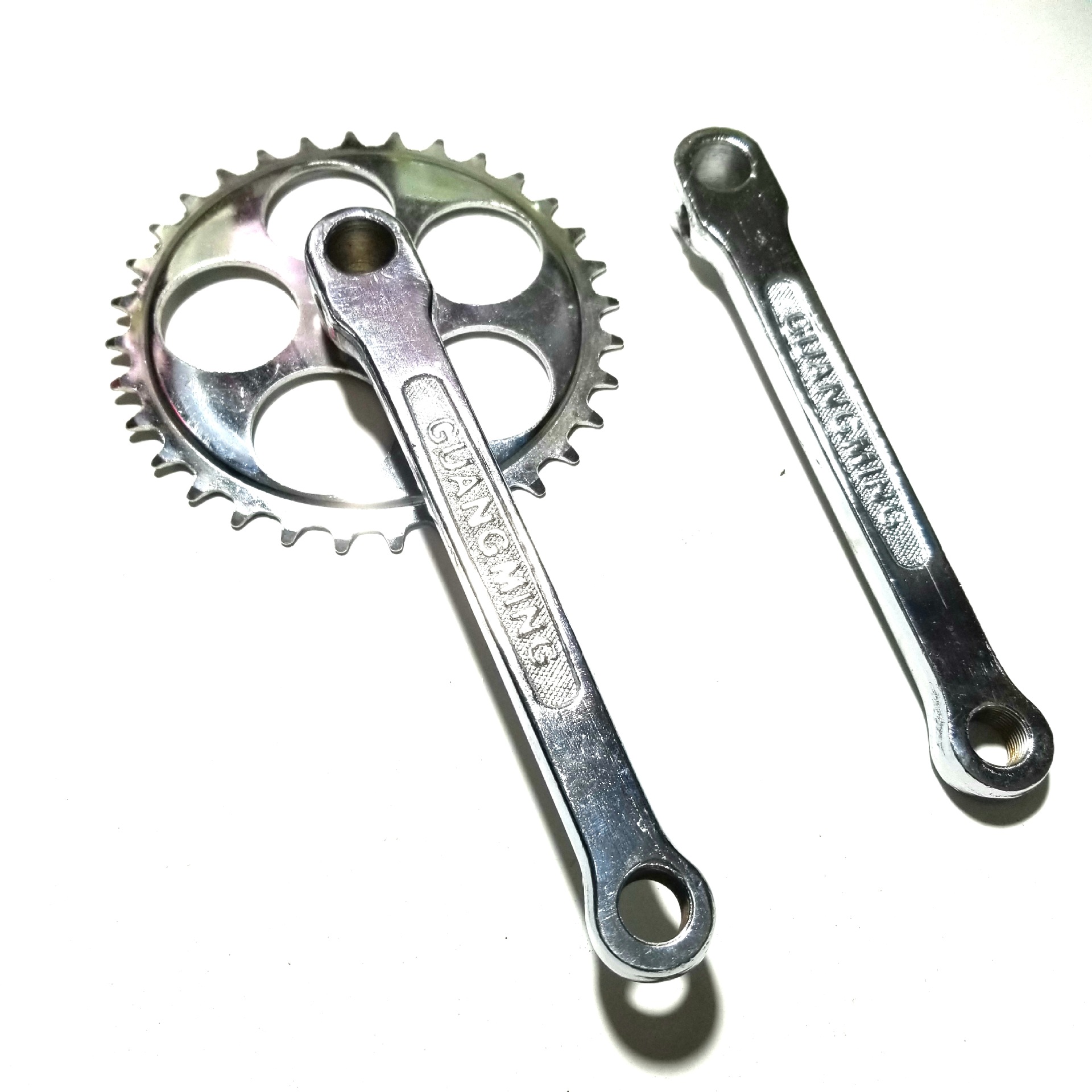 Human tricycle bicycle garden hole 32 teeth plated wheel plate crank large crutch plate riding supplies accessories