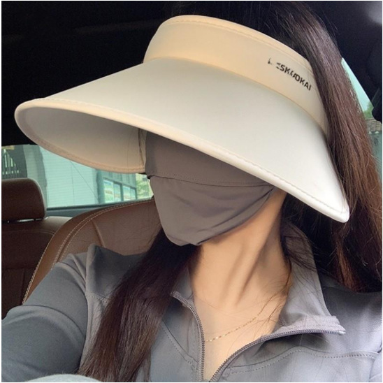 Picture of Sun hat foldable sun hat outdoor riding Women's Big brim empty top cycling sun protection fisherman sun hat