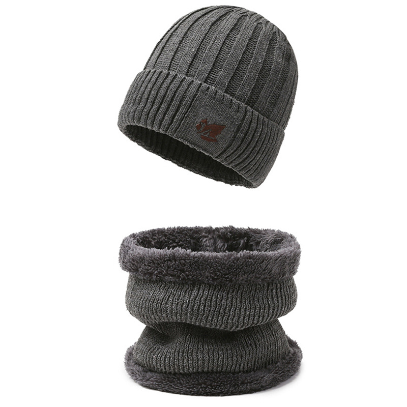 Picture of Hat Unisex Knitted Hat Scarf Hat Two-Piece Cap Ear Protection Cap Cycling Cold-Resistant Warm suit