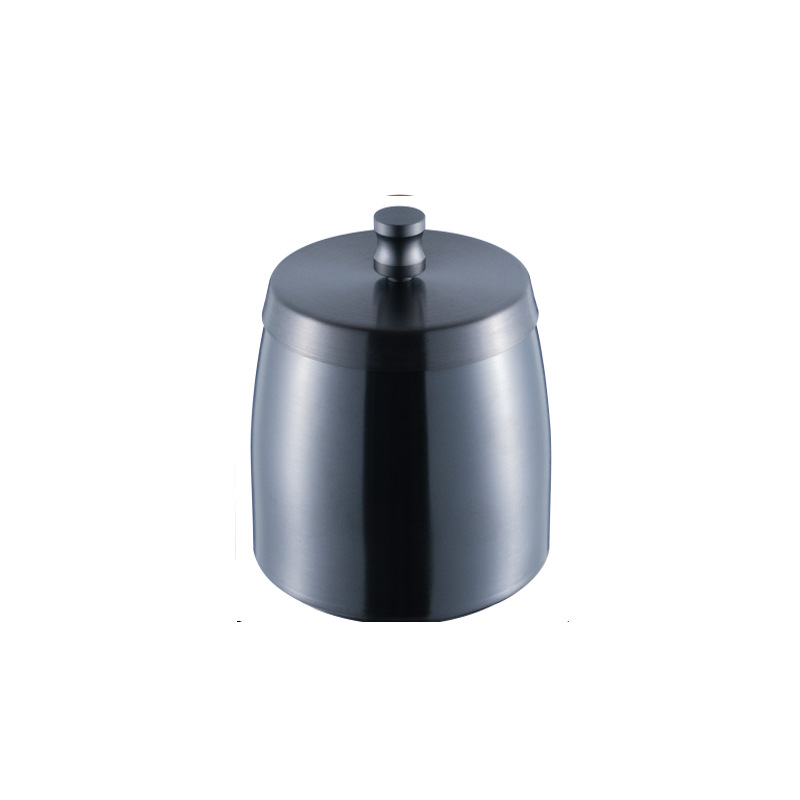 Picture of Ashtray Creative Gift Large Round Hotel Home Gold with Lid Heightened Stainless Steel Ashtray High-End