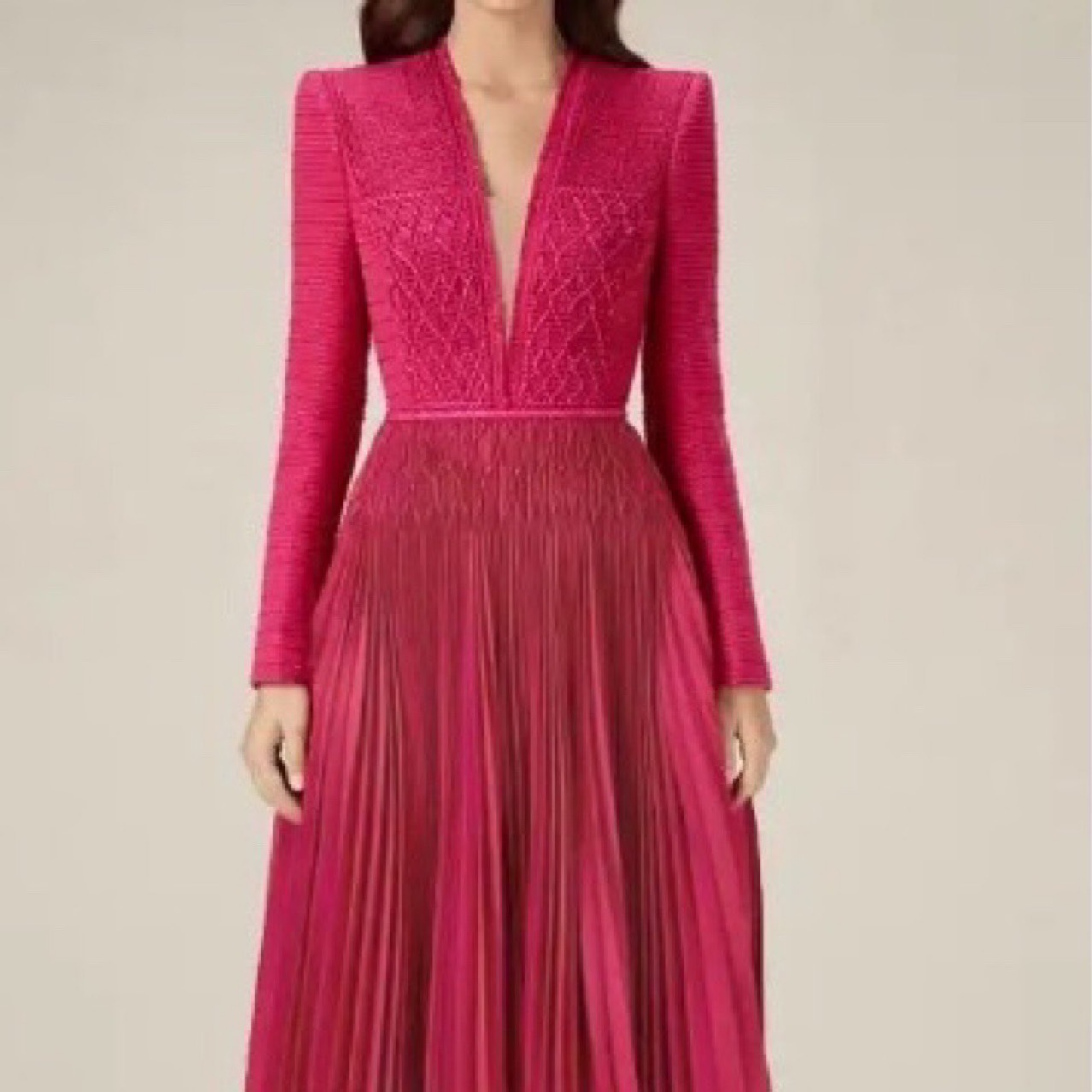Pre-Sale Vietnamese Niche Design Ladylike Elegant Long-Sleeved Hand-Knitted Rope Pleated Skirt with Pleated Skirt and Long Skirt