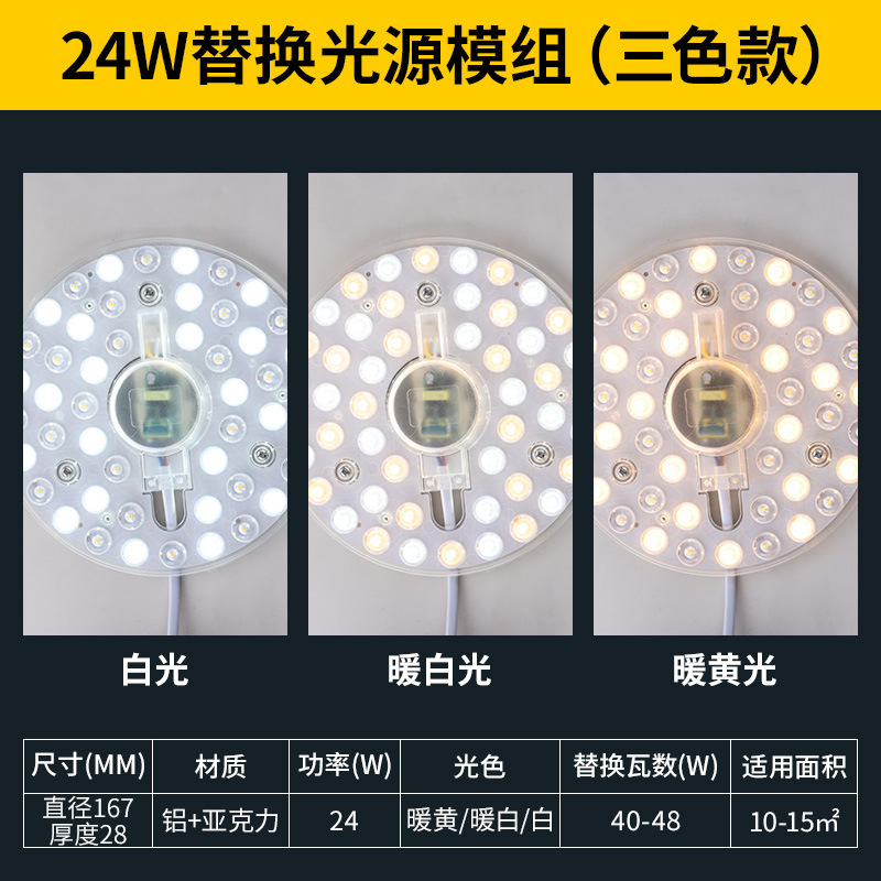 Picture of Nvc Lighting Panel Led Ceiling Wick Lamp Panel Modified Light Source Module Round Energy-Saving Lamp Bead Bulb Household