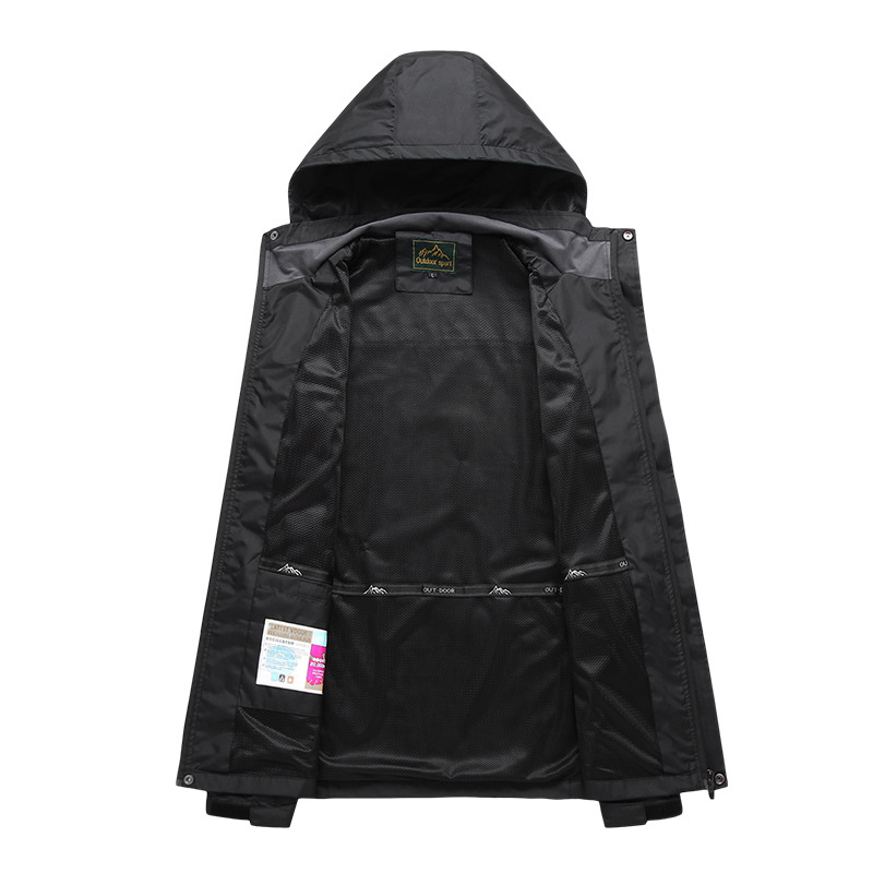 Picture of Amazon Couple Jacket Outdoor Large Size Hooded Windproof Waterproof Mountaineering Fishing Cargo Jacket for Men and Women