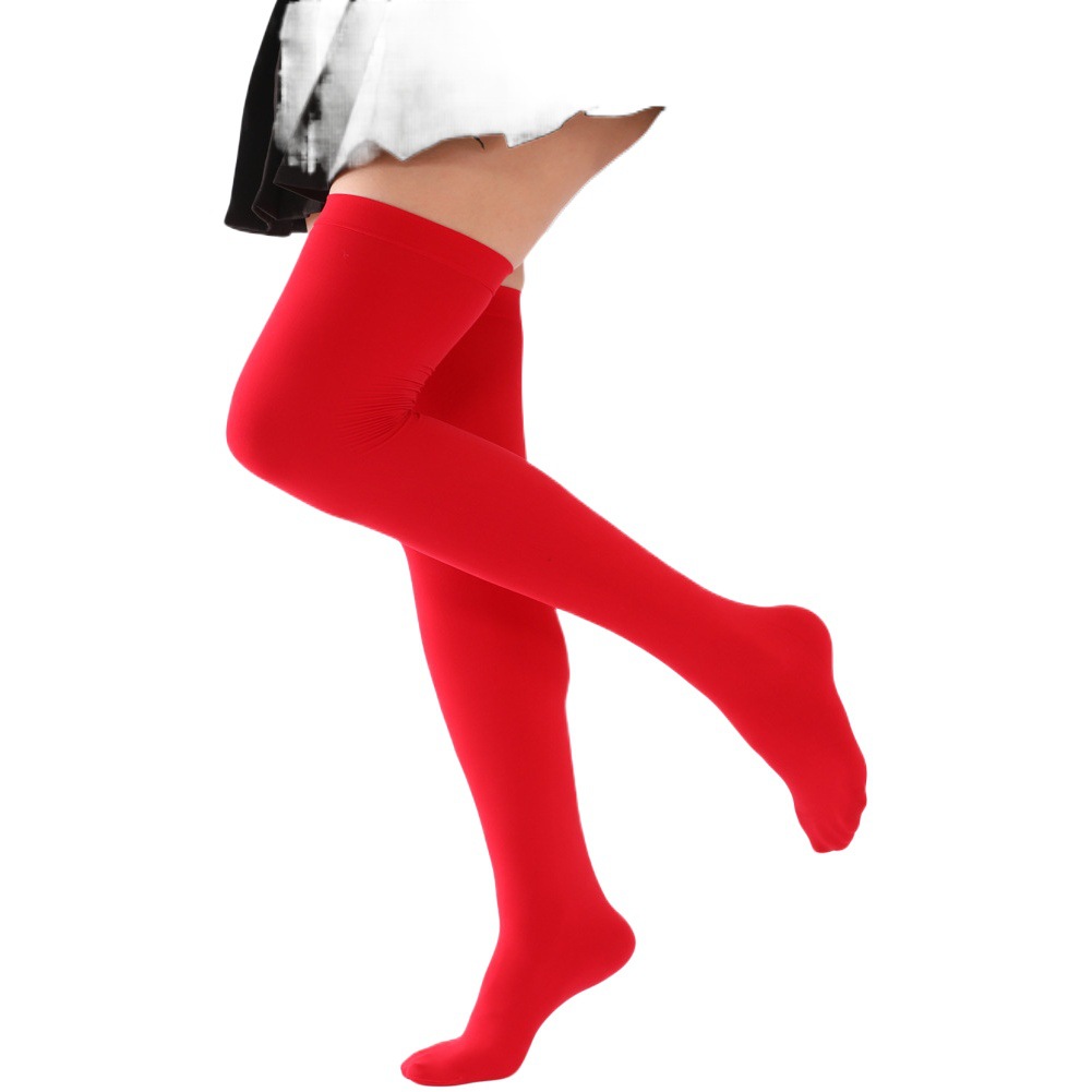 120D velvet color flat stockings student dance socks 71cm