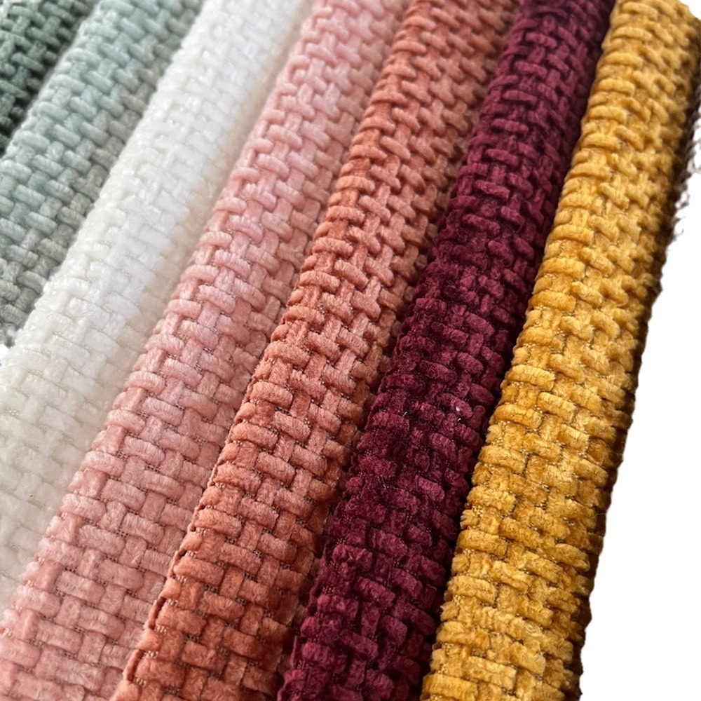 Picture of F508 in stock Straight Supply Oblique Fishing Net Pattern Chenille Sofa Cotton Linen Fabric Sofa Cover Pillow Cushion Linen Fabric