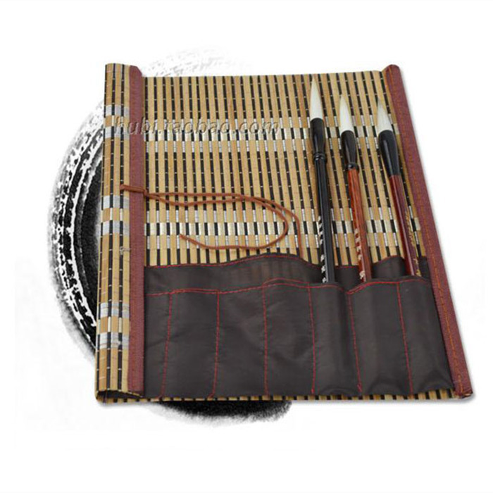 Picture of Pen Curtain Pen Joint Brush Storage Curtain Brush Curtain Brush Curtain Brush Pen Bamboo Roll Pen Bag Protection Brush Protector