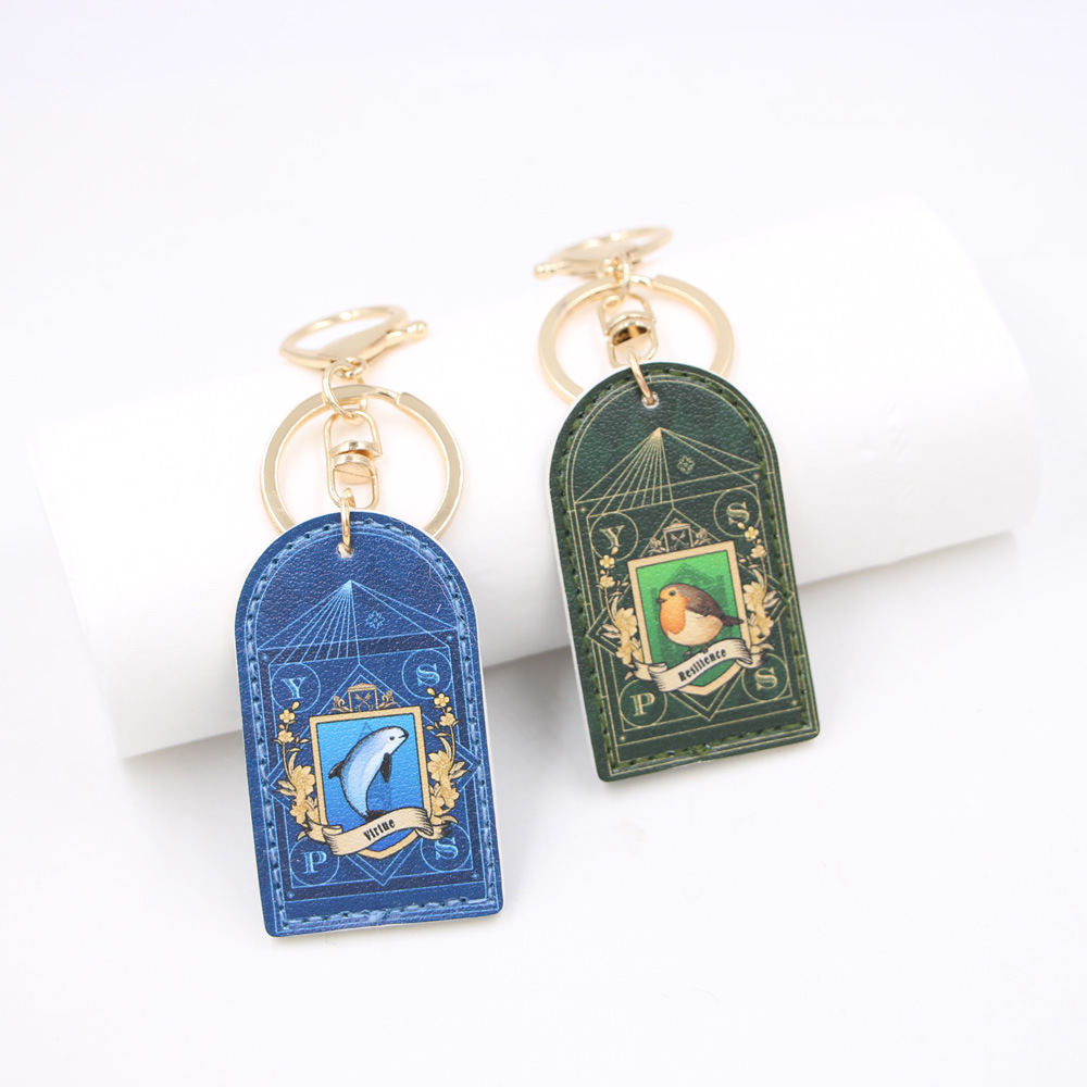 Factory Dream Card Tag PU Leather Pendant Magic Card Decorative Keychain Nameplate Production Pendant