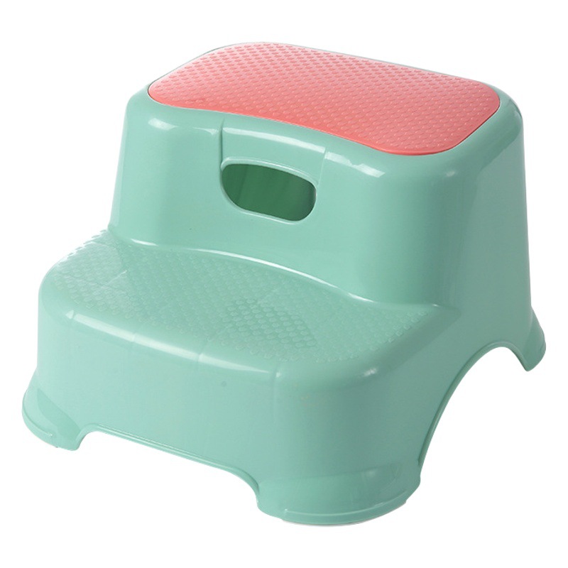 Children's Double-Layer Anti-Slip Stool Baby's Toilet Heightening Foot Stool Children's Heightening Foot Stool Ladder Small Bench