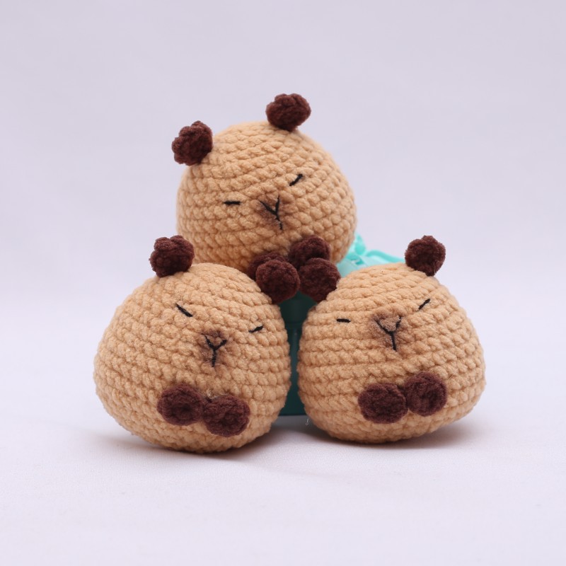 Handmade Crochet Woolen Doll Crochet Pendant Wholesale Cross-Border Water Guinea Pig Handmade Crochet Doll Finished Product
