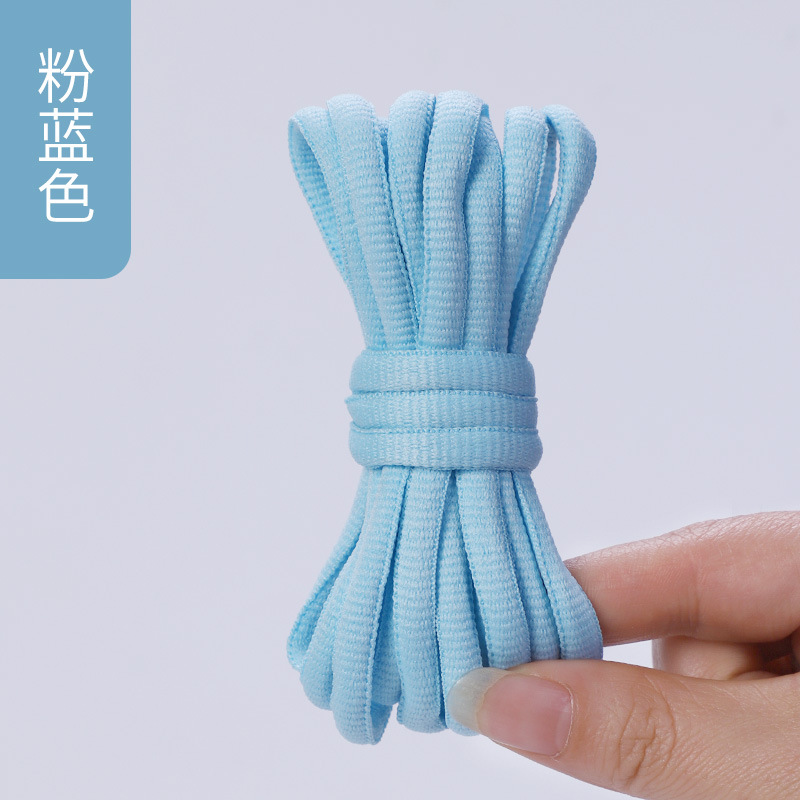 Picture of Wild elephant wholesale semicircle shoelace basketball shoes sneaker casual shoes shoelace black and white blue color oval shoelace rope