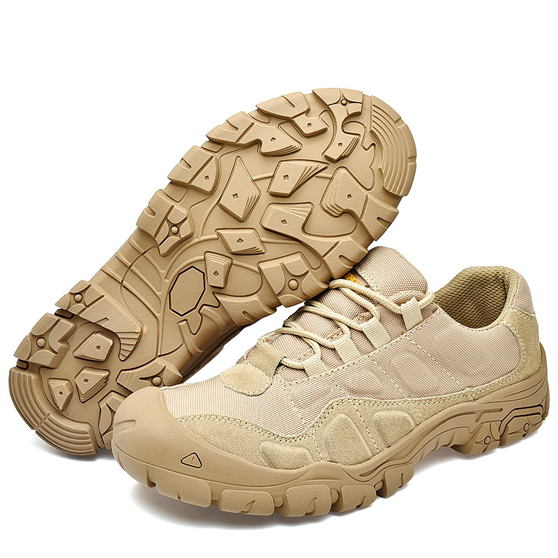 Cross-border plus size sand combat boots breathable outdoor low-top military boots non-slip breathable shock-absorbing low-top hiking shoes 5189
