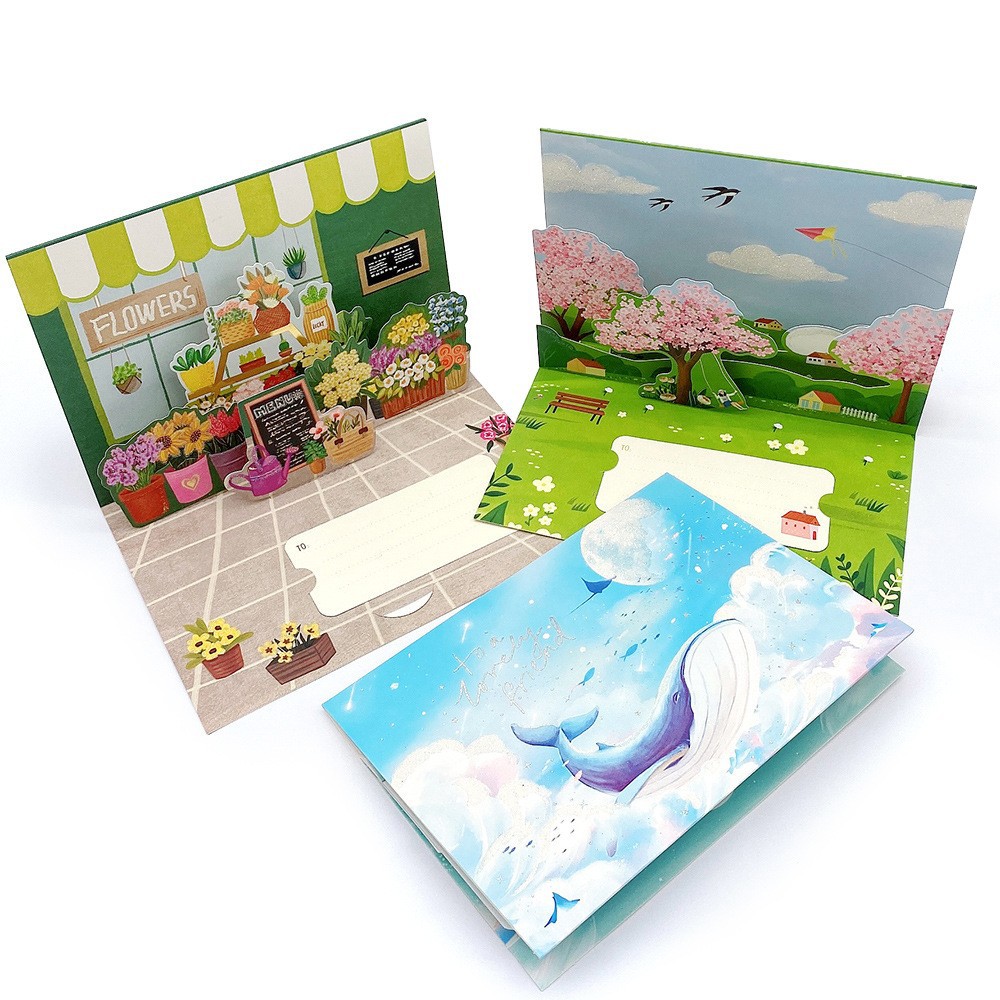 Picture of Mother's Day 3D Stereo Greeting Card Desktop Decoration Bronzing Ins Style Birthday Gift Children's Holiday Thank You Blessing Card