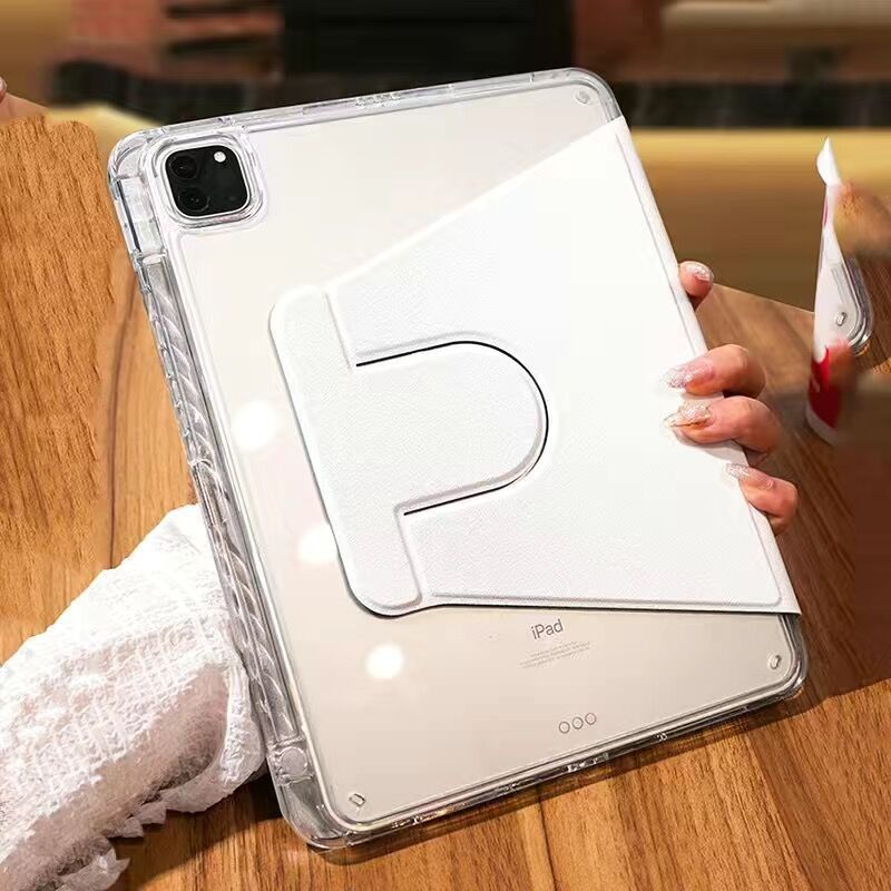 Picture of iPad2024 rotating protective cover air4/5 flat shell pro11 inch anti-bending 10.2 all-inclusive 9.7 anti-fall transparent