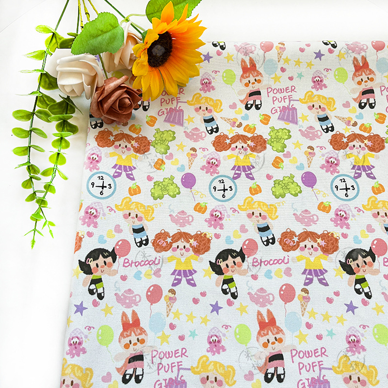 Pink fun girl cotton Baan canvas cushion outing bag outer pet bag vest handmade DIY fabric