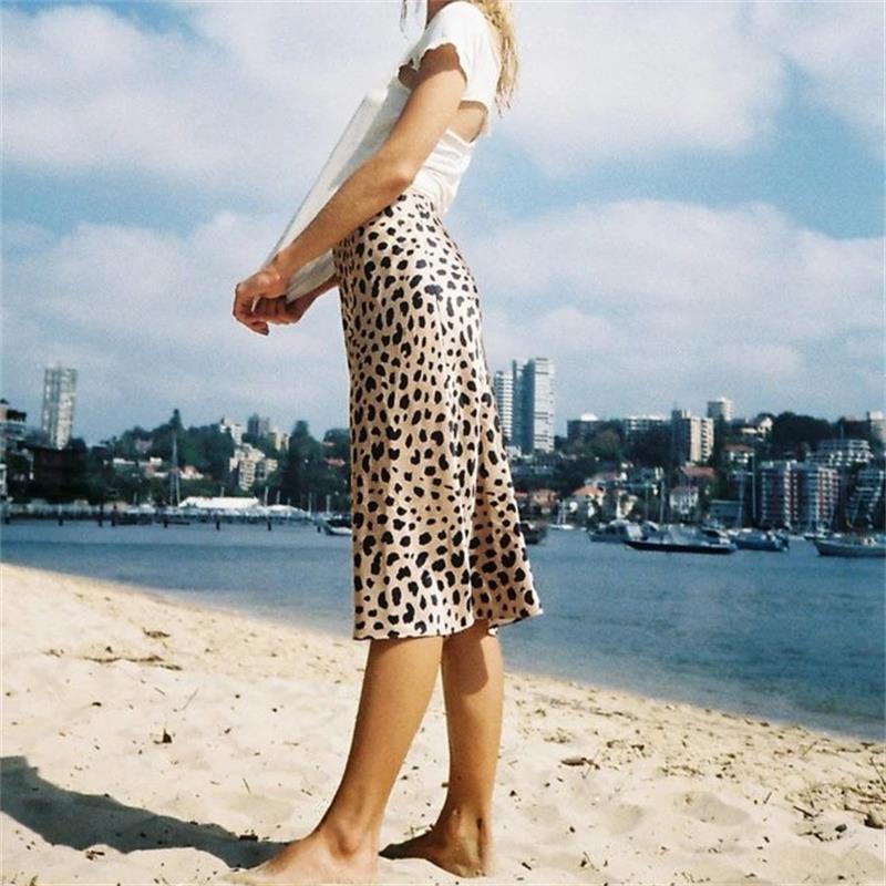 2021 Autumn New Amazon European and American Clothing Wholesale Retro Summer Casual Slim High Waist Skirt