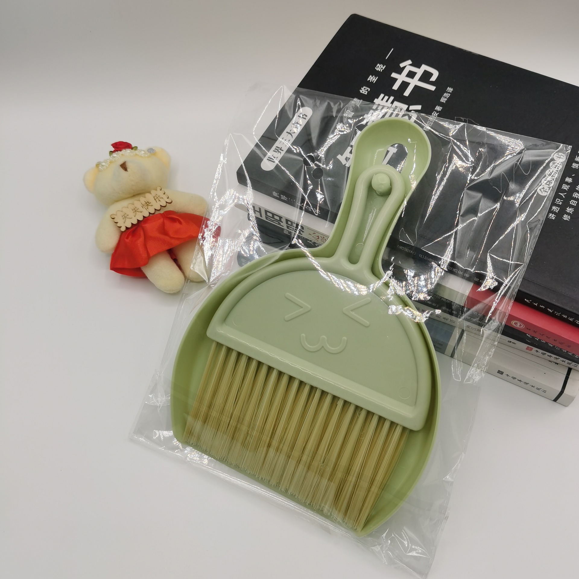 Picture of Pet Cleaning Brush, Small Broom, Dustpan Set, Garbage Shovel, Kidsren's Mini Desktop Broom, Dog Poop Shovel