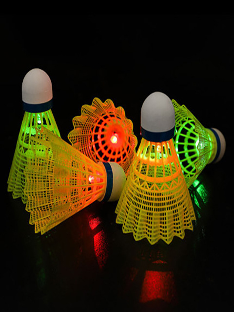 Picture of Luminous Badminton Racket Control Luminous Le Flash Goose Feather Nylon Badminton High Elasticity Resistant Windproof Night Use