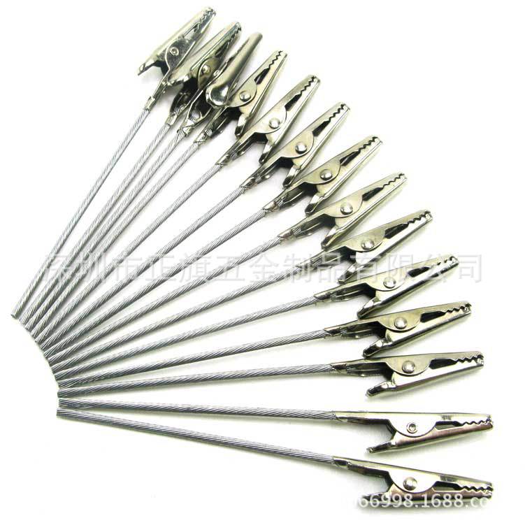 [Ready Stock] Wire Rope Crocodile Note Clip Business Card Clip Bracelet Jewelry Auxiliary Clip Card Clip Cross-Border