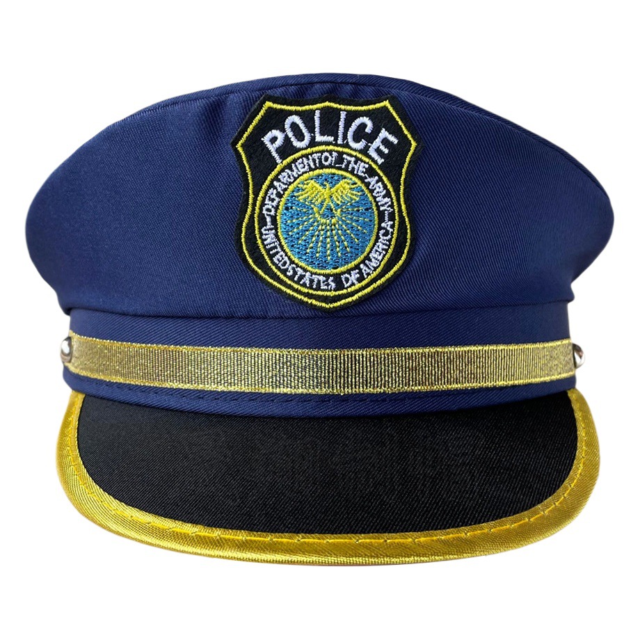 Children's police cap Xizang Blue children's military cap cross-border foreign trade clothing accessories hat Yiwu manufacturers