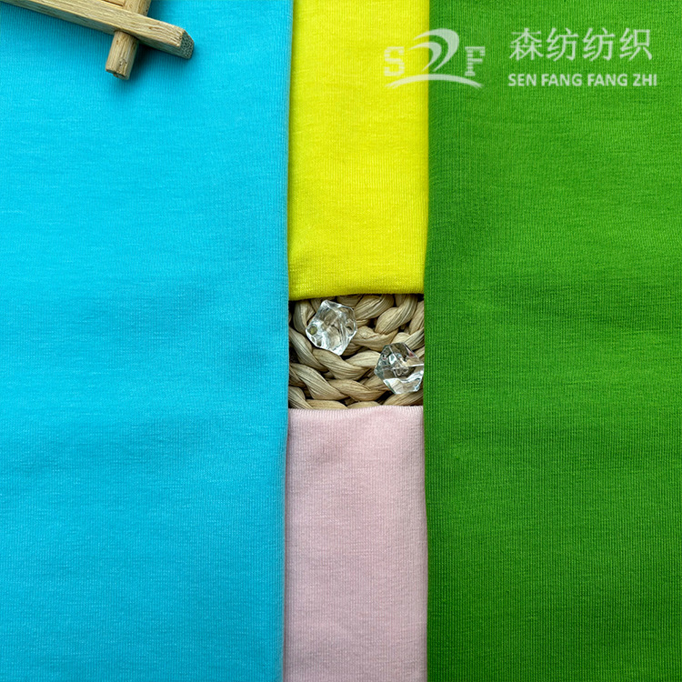 Picture of 32 Cotton Bracer T Blood Knitted Fabric Combed Yaru Cotton Spandex Jersey Cotton Plain Stretch Fabric