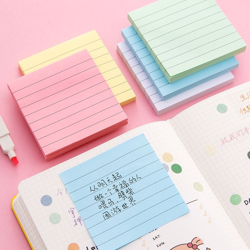 Office color horizontal line post-it notes with sticky student notes can tear notes note notes stationery wholesale