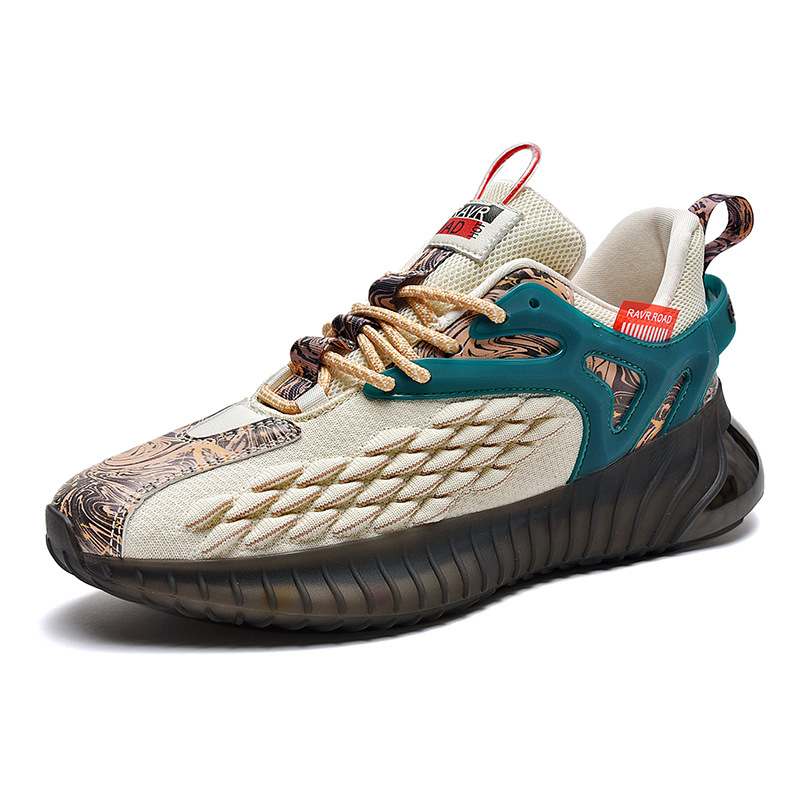 Factory Outlet Fish Scale Pattern Comfortable Men's Shoes Casual Shoes Coconut National Fashion sneaker Men's Running Shoes Men's Fashion Shoes
