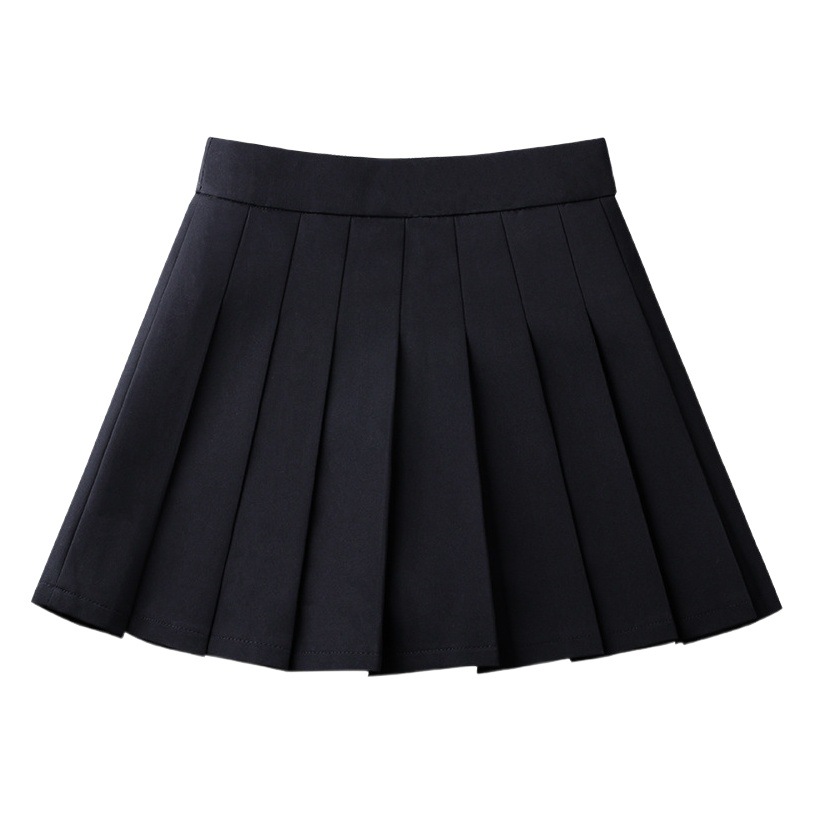 A- line skirt skirt black pleated skirt women's summer 2023 new gray high waist slimming student jk skirt