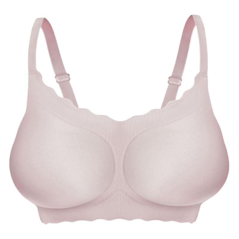 Expanded Cup Jelly Strip Soft Support Bra Women's Small Chest Gather-up Large No-mark Pure Desire Cartoon Chest Thickened Bra
