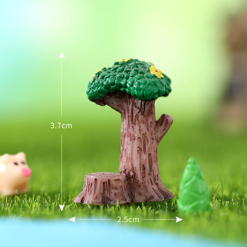 Picture of Moss micro landscape decoration ZAKKA grocery Simulation Guide Board station board four tree pile guide board