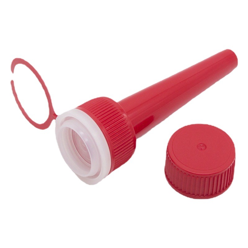 Wholesale gasoline additive cover plastic pull ring cover oil round threaded mouth cover aerosol can pull ring cover