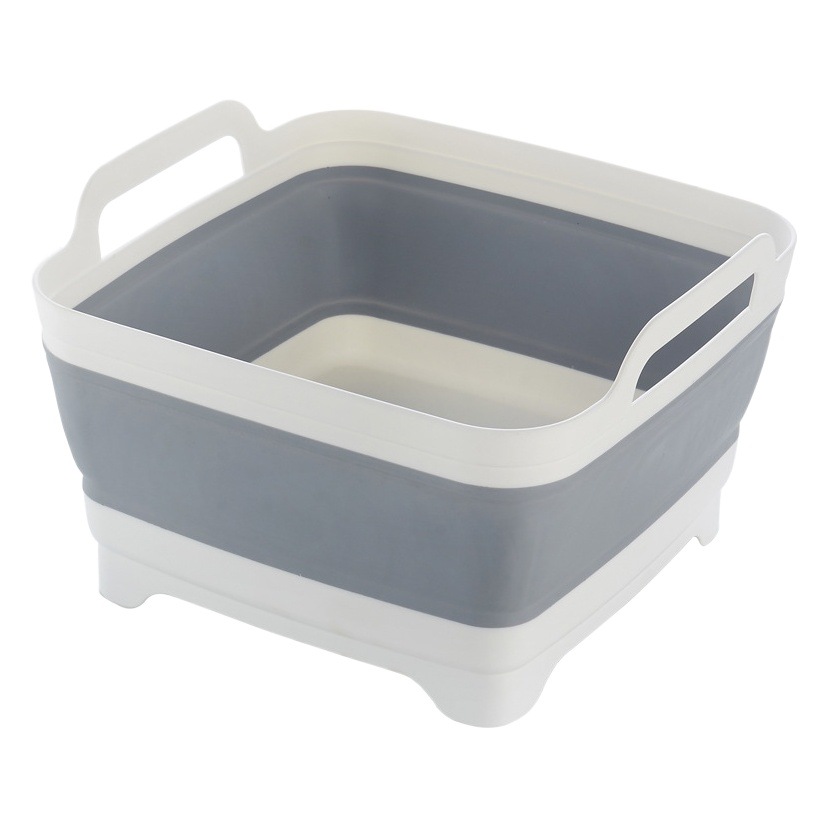 Amazon e-commerce portable folding basin telescopic plastic vegetable basin thickened folding sink ice bucket fruit bucket