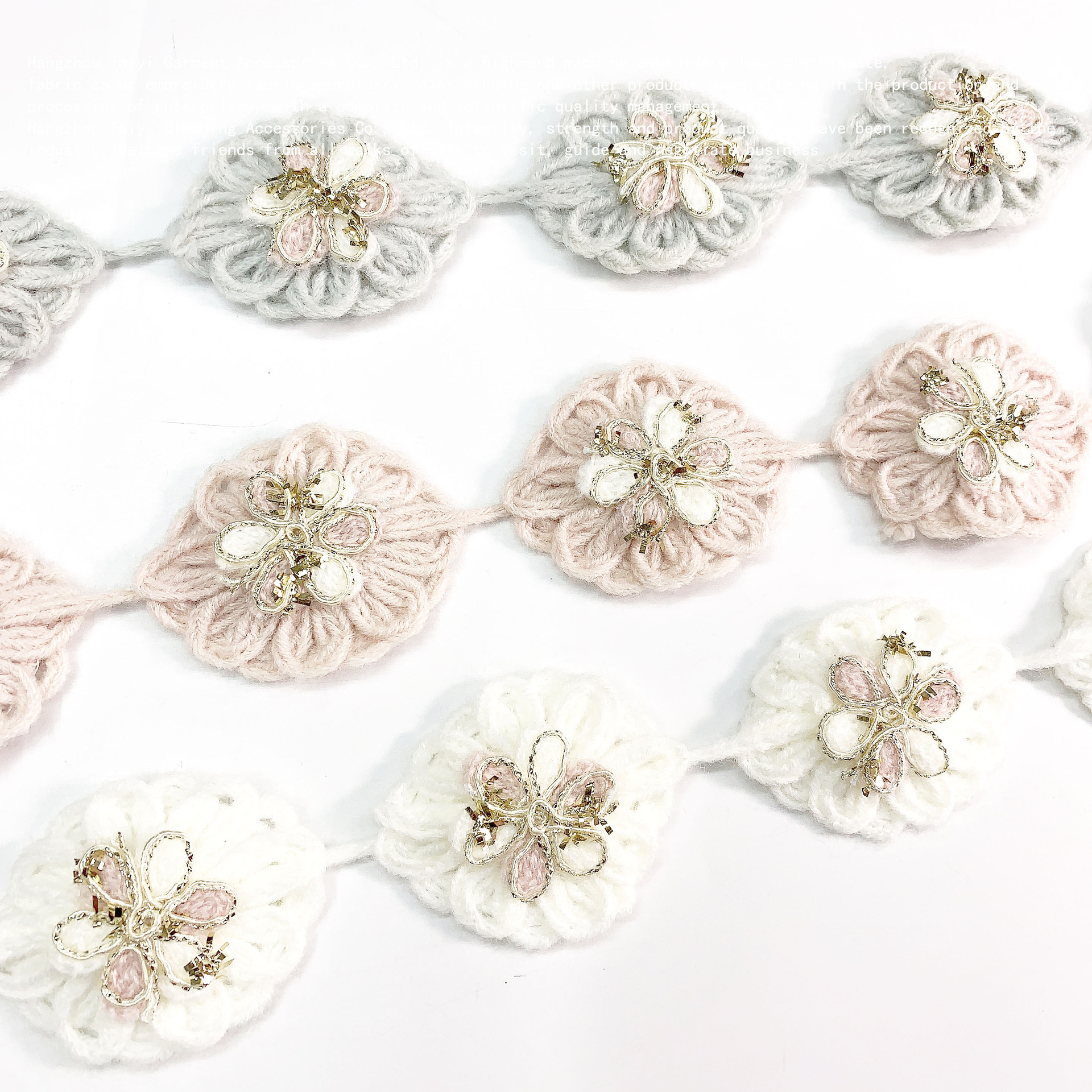 Good things to buy new plush silk lace nails chiffon three-dimensional flowers DIY clothing accessories plum blossom fabric lace