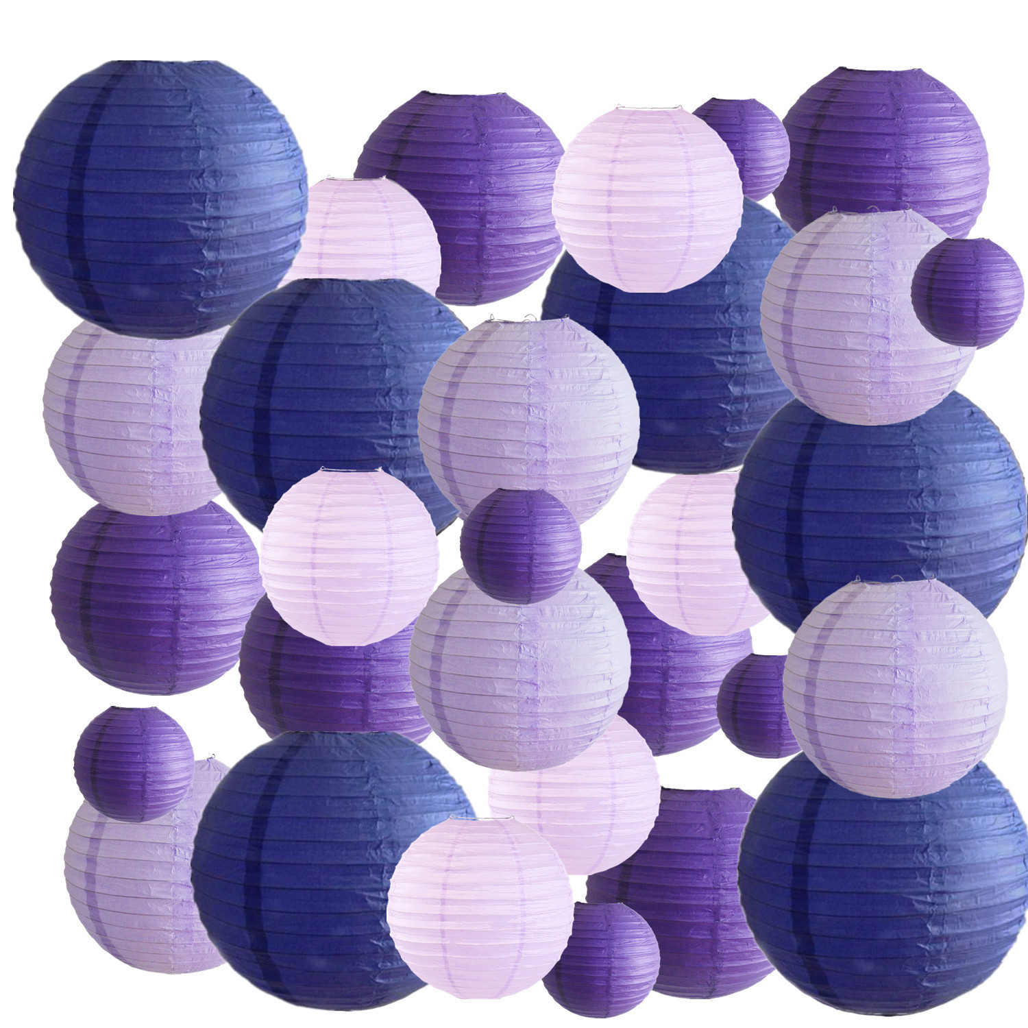 Picture of Spring, Summer, Autumn and Winter Colorfulful Paper Lanterns Round Foldableable Paper Art Combination Set Hanging Lanterns