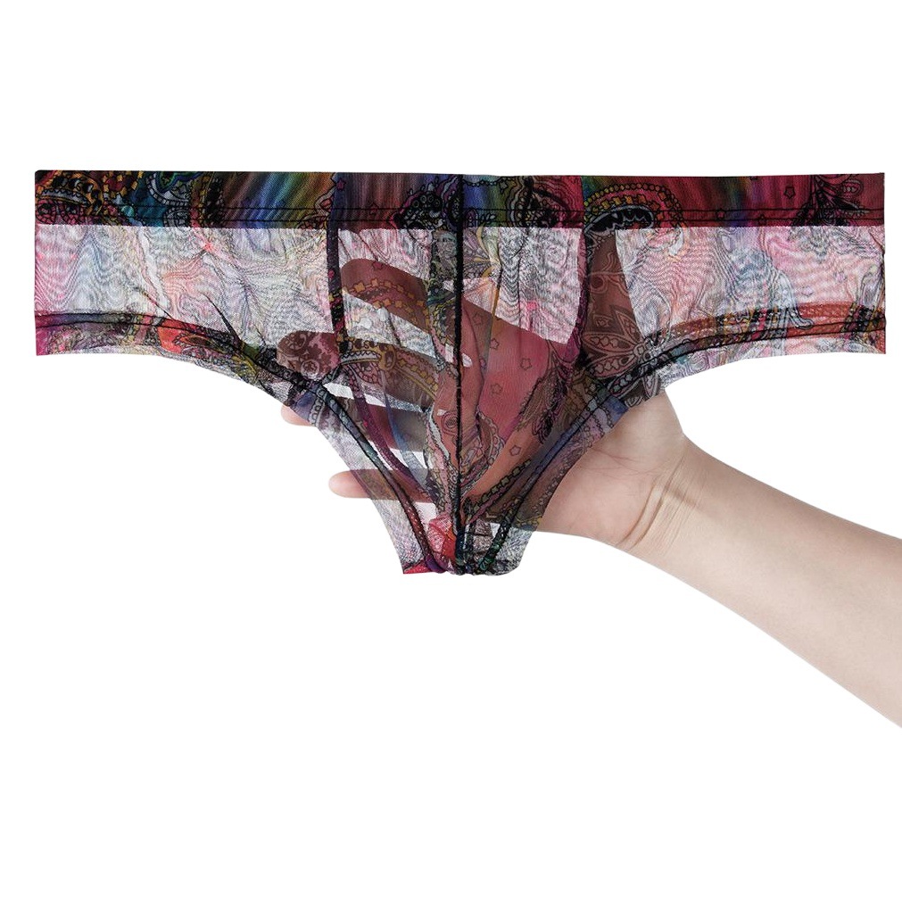 European and American Low-Waist Large Size Men's Breathable Sexy Underwear Men's U-Shaped Pouch Small Boxer Briefs Men's Sexy B185