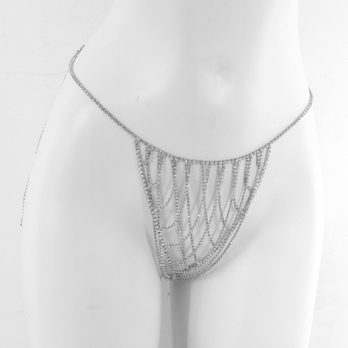 Picture of New luxury full diamond European and American nightclub party women's sexy crystal bikini bra body chain rhinestone chest chain