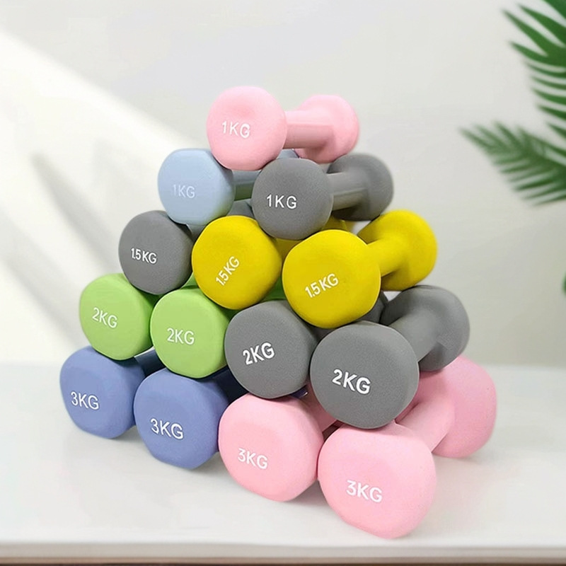 Plastic Dumbbell Women's Fitness Household Equipment Children's Small Weight Men's Combination Primary School Teenager Dumbbell suit