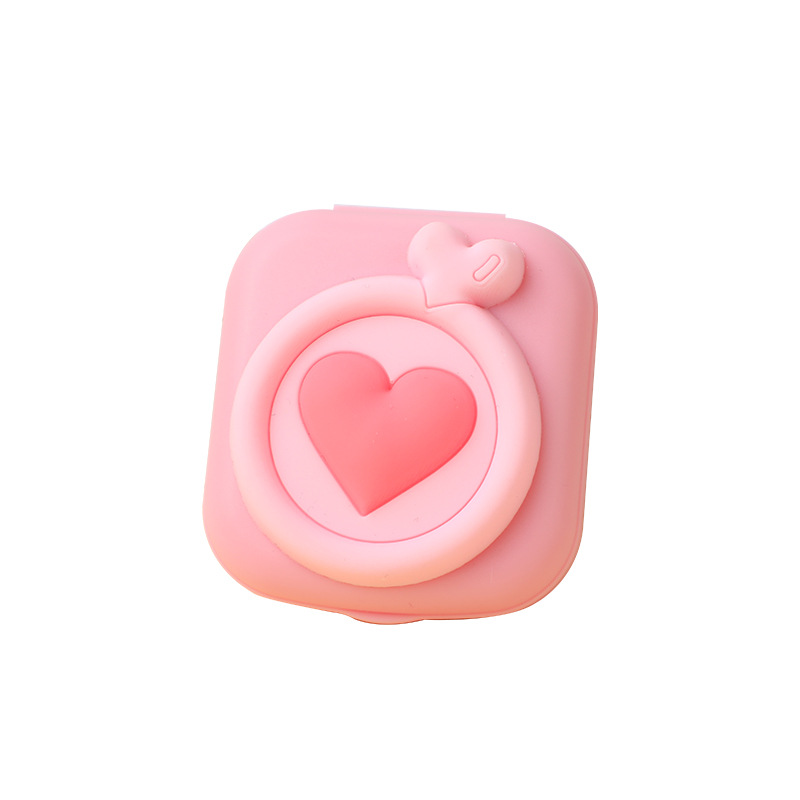 Picture of Creative cute girl Heart star moon box glasses case cartoon contact lens myopia couple box beauty contact double box