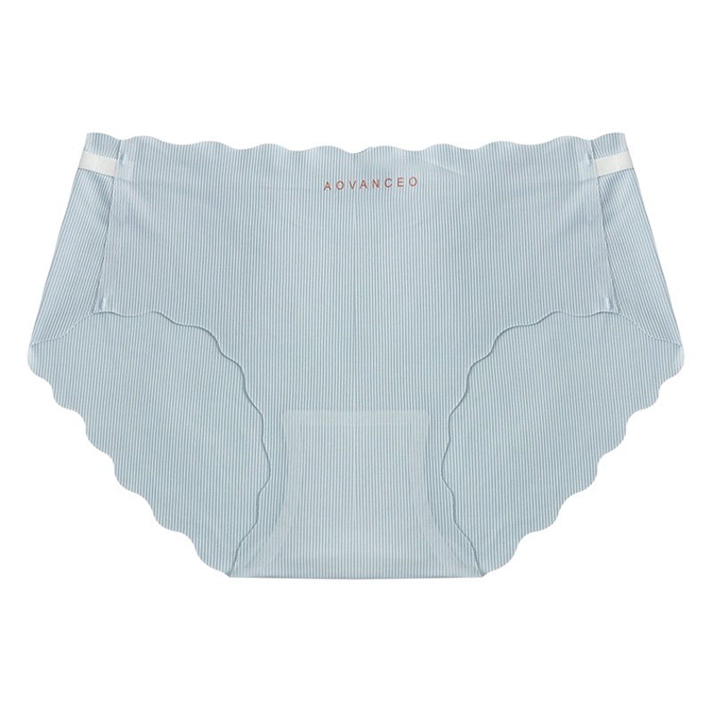 Summer nude peach ice silk seamless one-piece women's underwear pure cotton antibacterial breathable comfortable hip lifting mid waist