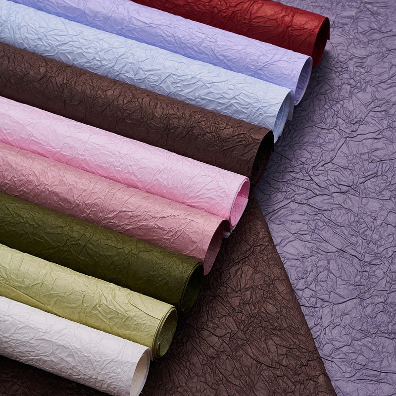 Stone Paper Pleated Paper Flower Packaging Materials Handmade Stone Texture Leather Paper Flower Wrapping Paper Flower Shop Materials