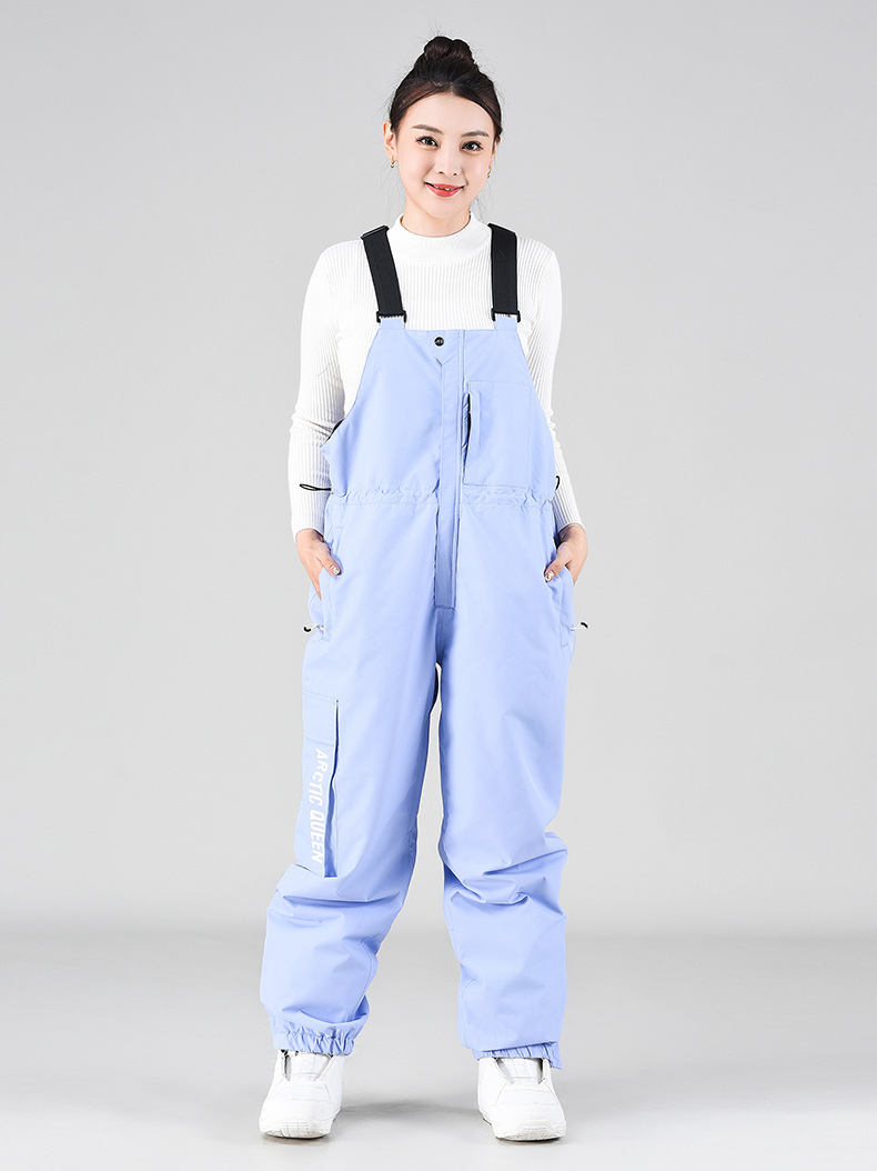 Picture of Ski suspenders for men and women OVER SIZE winter outdoor windproof snowboard pants one-body snow pants warm