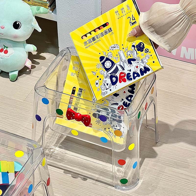 Picture of Storage stool can be used for adult home thickening, living room can be stacked with small benches, shoe changing stools, toy storage stools, stools, and stools can be placed in the house