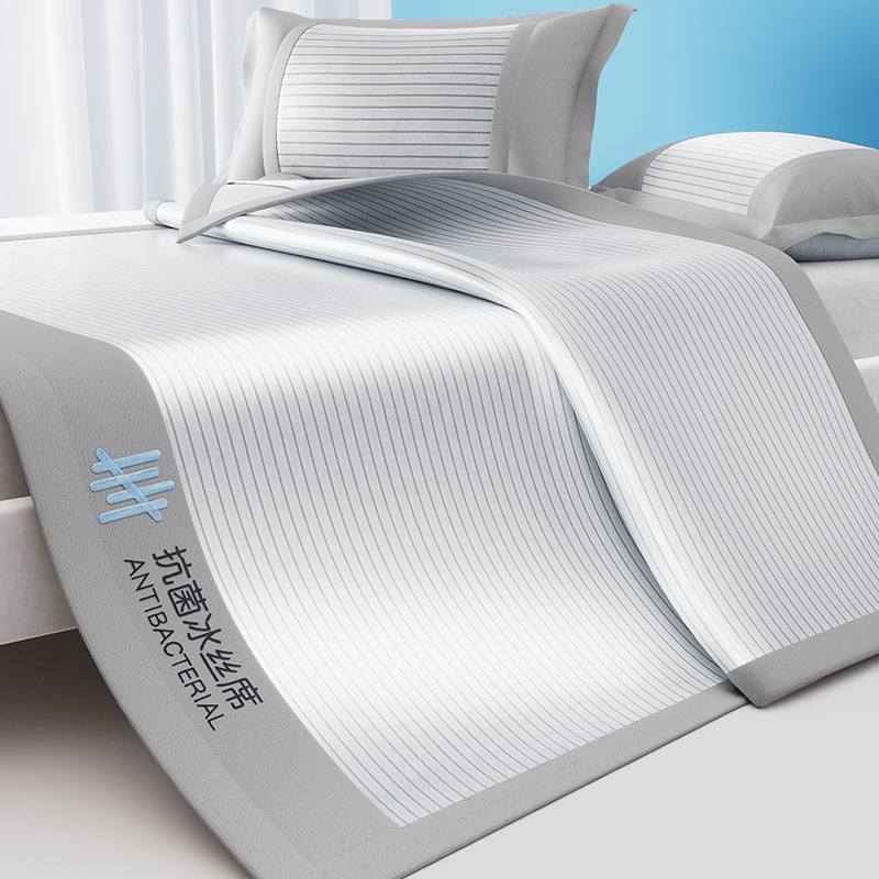Picture of Class A Maternal and Infant Class Explosions Antibacterial Ice Silk Mat Summer Sleeping Naked Air-conditioned Mat Machine Washable Folding Bed Cover Soft Mat