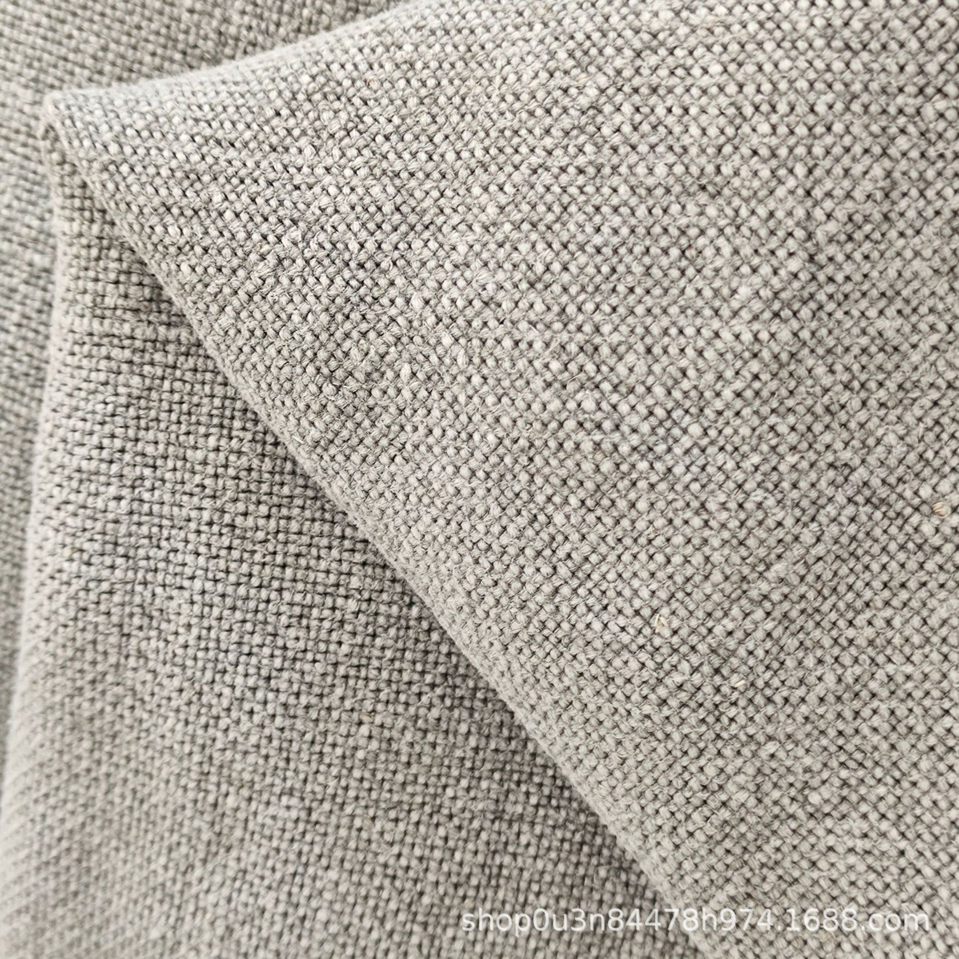 Pure linen heavy coating sand wash linen fabric exported to the United States linen sofa cover fabric linen texture
