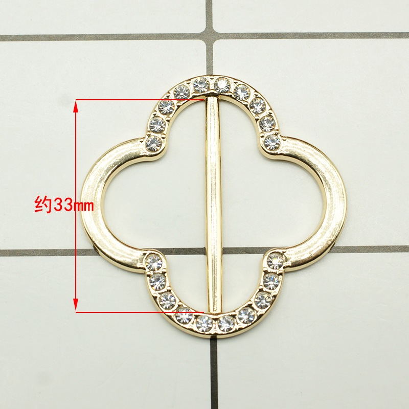 Picture of Korean multi-functional silk towel buckle wholesale high-level clothes accessories buckle pearl rhinestone corner knot buckle jewelry